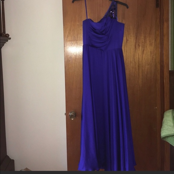 Blue, one shoulder formal dress - Picture 2 of 5